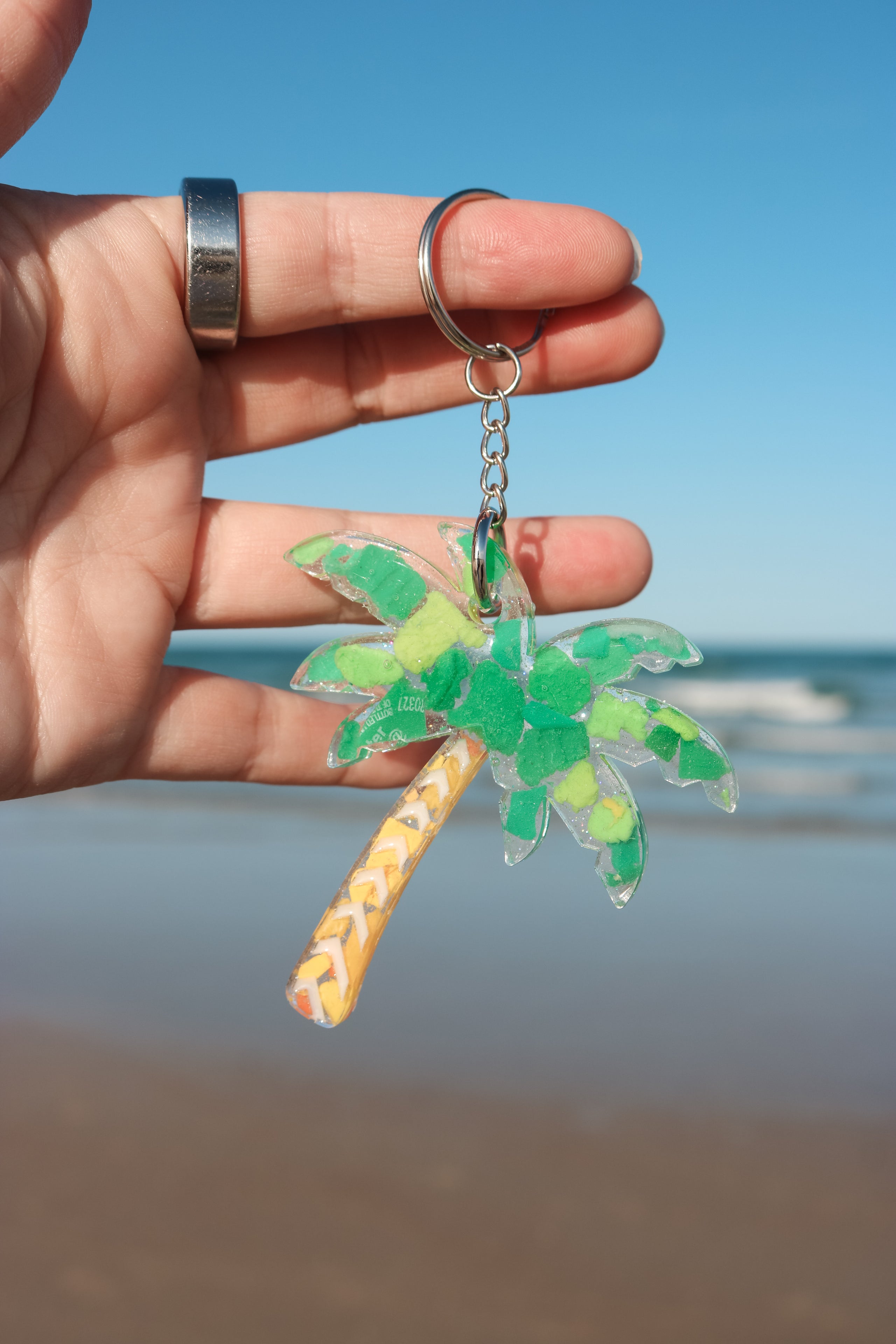 Palm tree keyring best sale